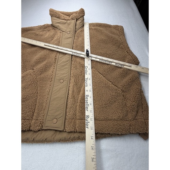Free People Movement Scout It Out Fleece Vest Women's Small Twig Honey NWT - Picture 10 of 11